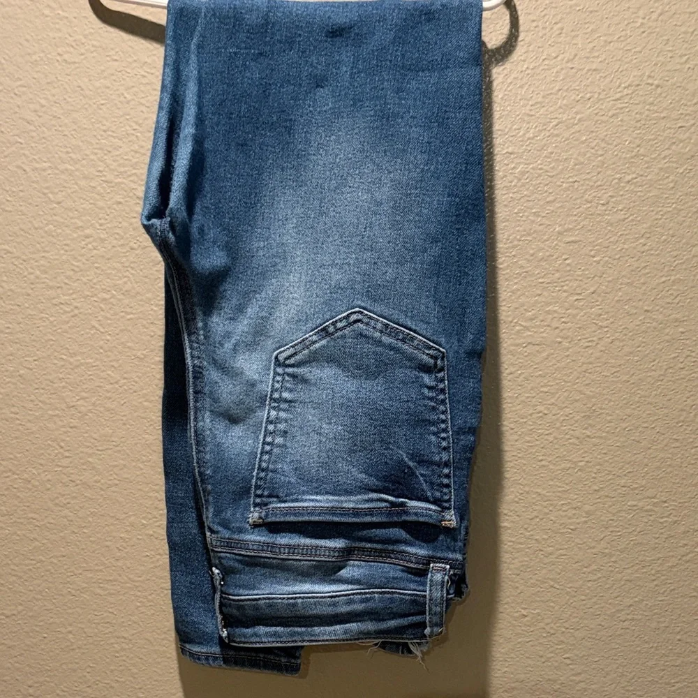 SO Juniors Vintage Vibe High Rise Ankle Skinny Jeans Blue Distressed Size 9/29W - Picture 5 of 14